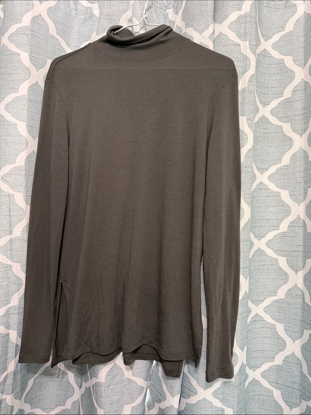 Athleta Olive Green Long-Sleeve Turtle Neck Top